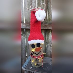 Snowman light up bottle